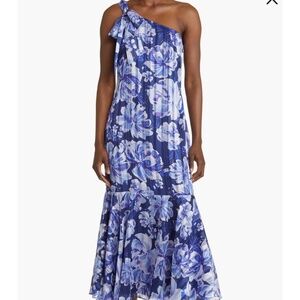 Adelyn Rae Londra Print One-Shoulder Maxi Dress